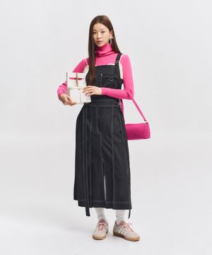 셀린 스티치랩 에이프런 원피스