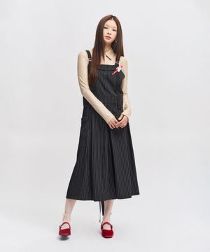 젠틀블랙 에이프런 원피스