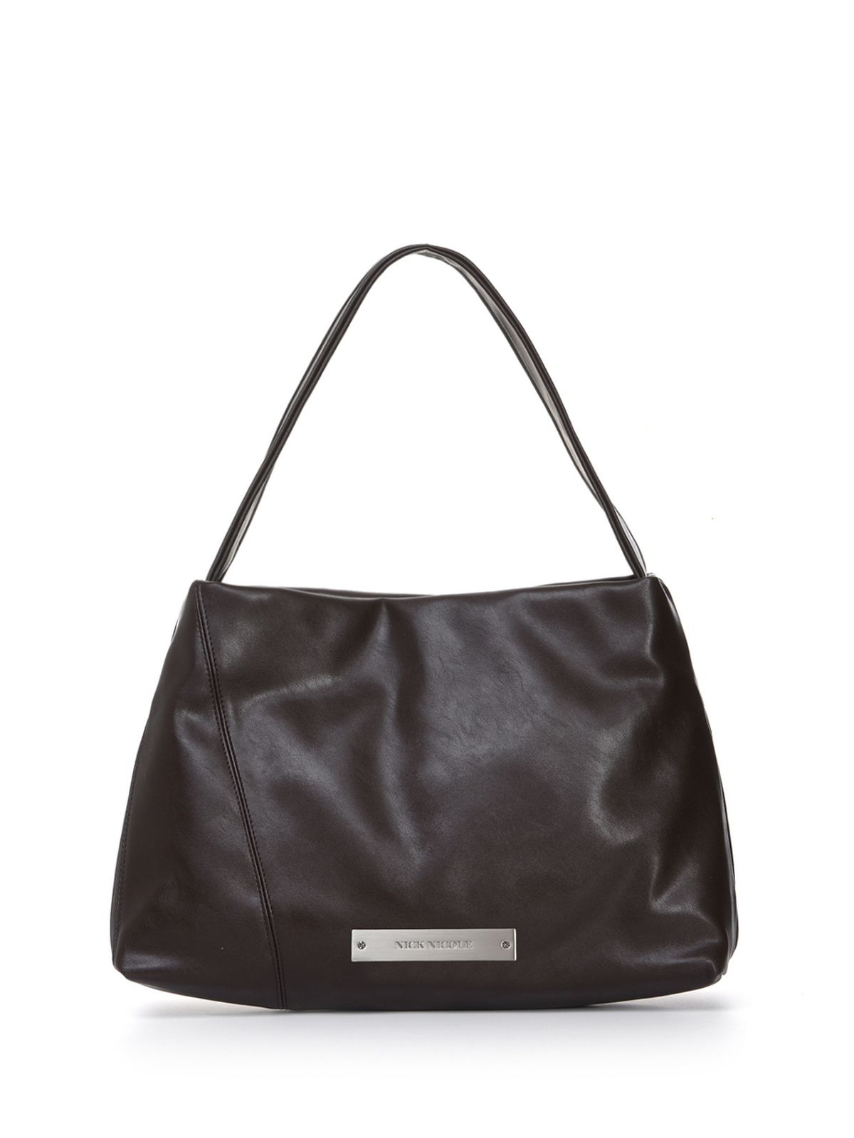 닉앤니콜(NICK&NICOLE) LOOSE BIG CRYSTAL SHOULDER BAG_BROWN