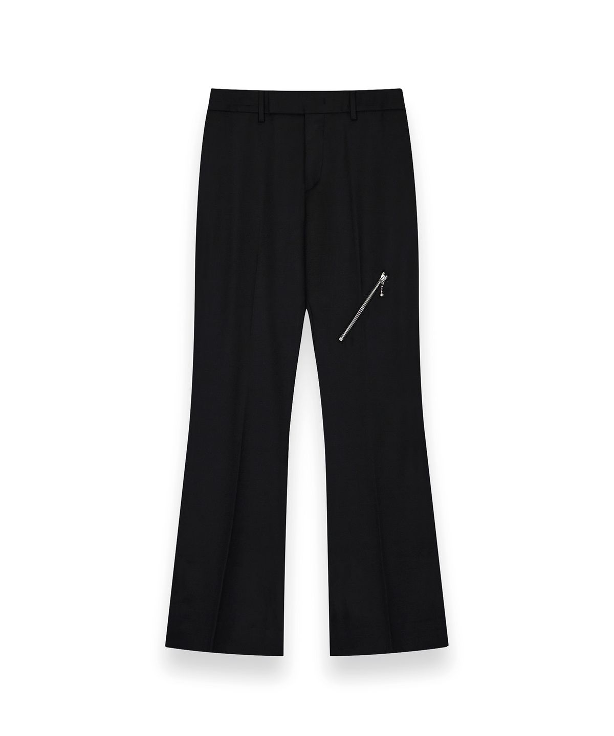 알포(R-4) R-0046 / LUX-WOOL BLEND ZIPPER BOOTCUT TROUSERS