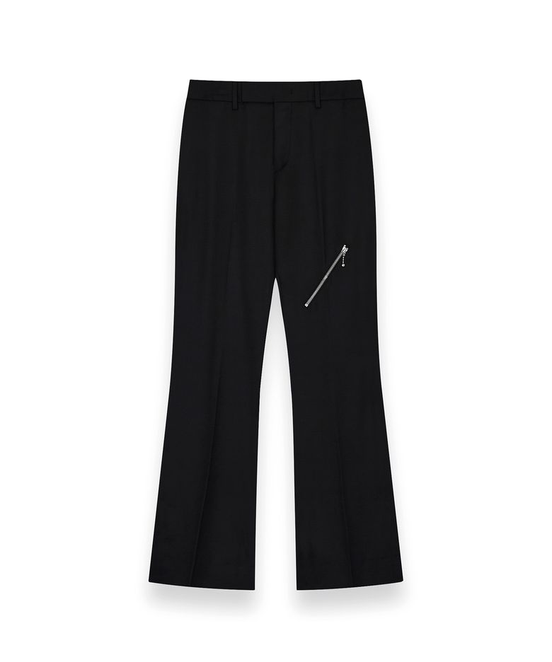 R-0046 / LUX-WOOL BLEND ZIPPER BOOTCUT TROUSERS