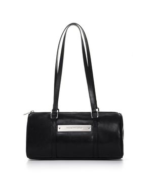 [서예지 PICK] VINTAGE LEATHER CRYSTAL BOSTON BAG_BLACK