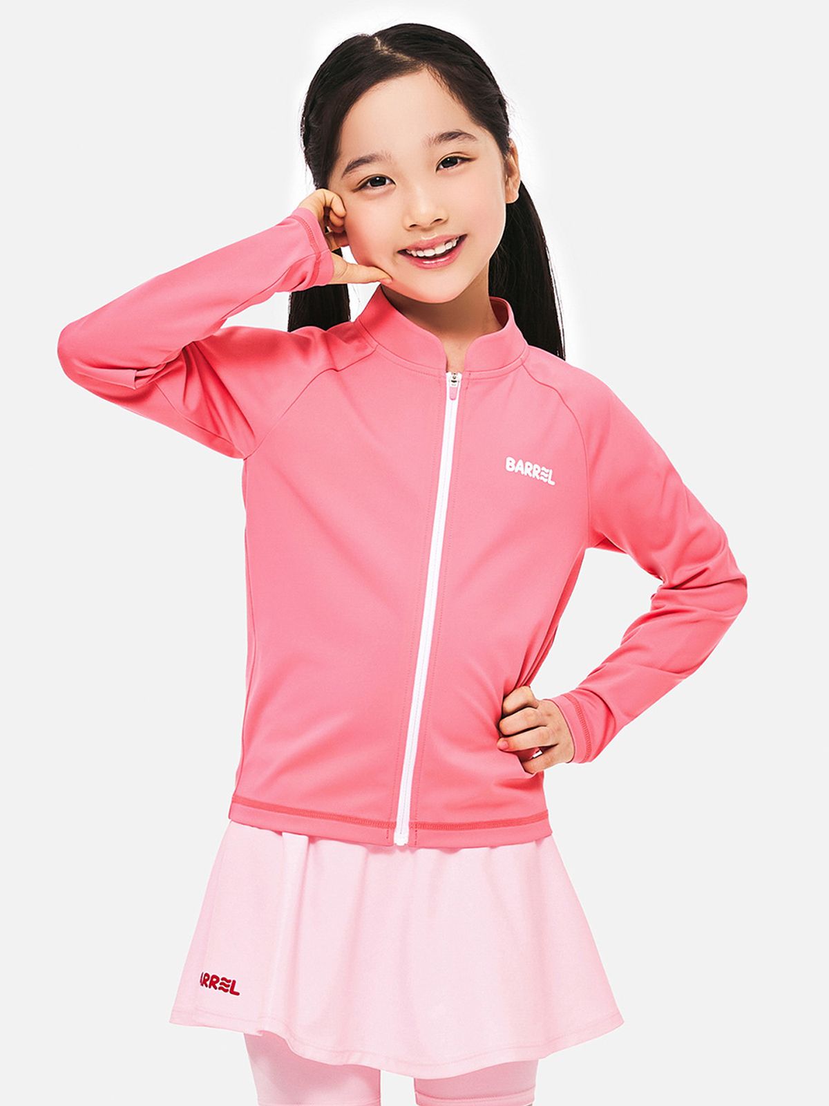 배럴(BARREL) 키즈 노티컬 집업 래쉬가드 로즈핑크 (B5SKWZR321RPK)