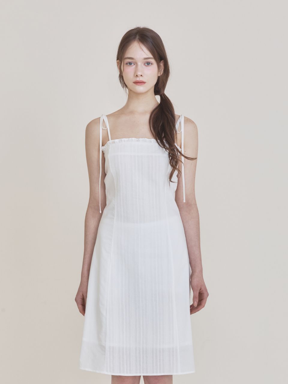 ◇Not your rose◇ Mei dress (Ivory) MUSINSA | NOT YOUR ROSE Lace Frill Midi Dress (Ivory)