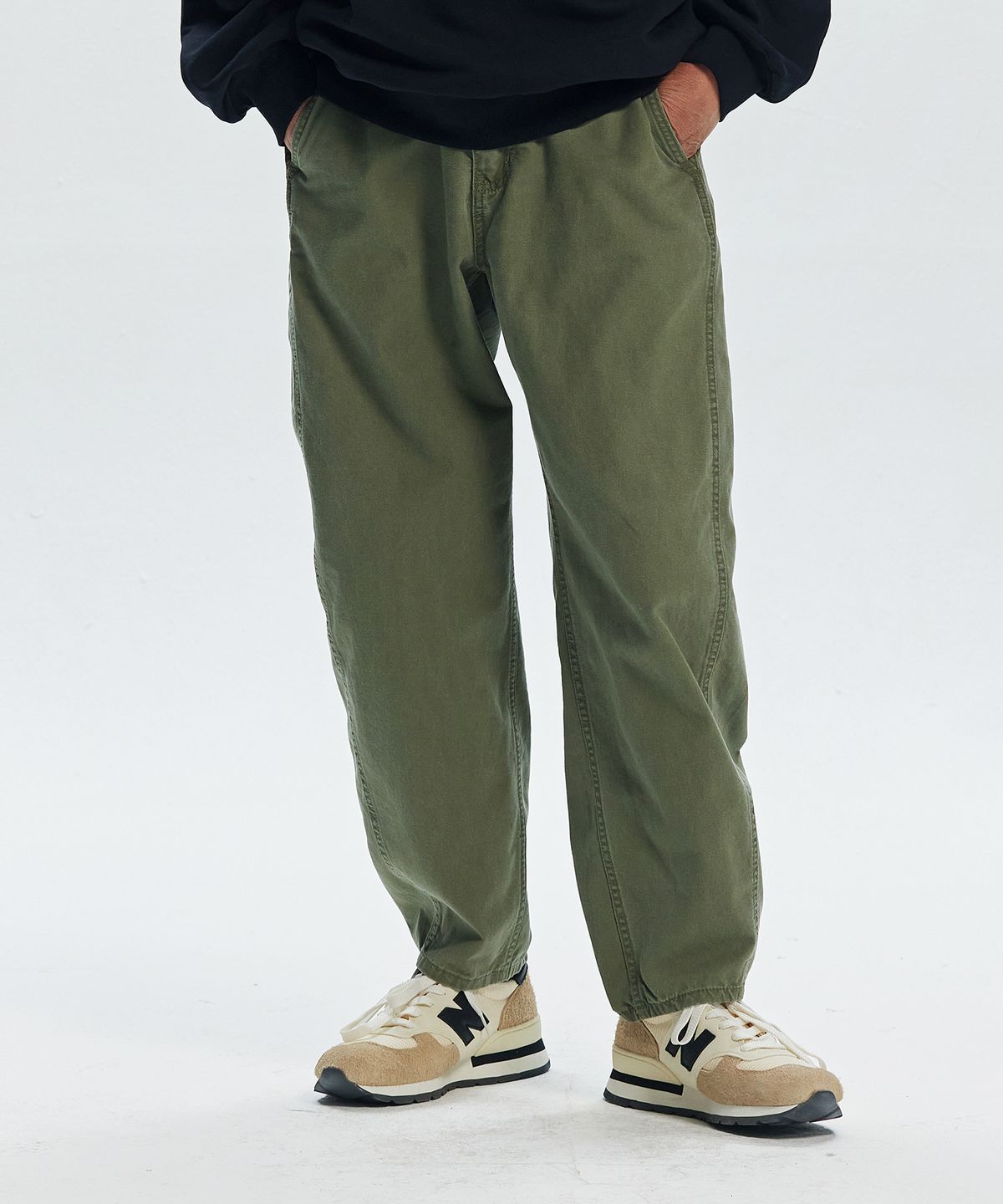 프리즘웍스(FRIZMWORKS) CANVAS FRENCH WORK PANTS _ OLIVE
