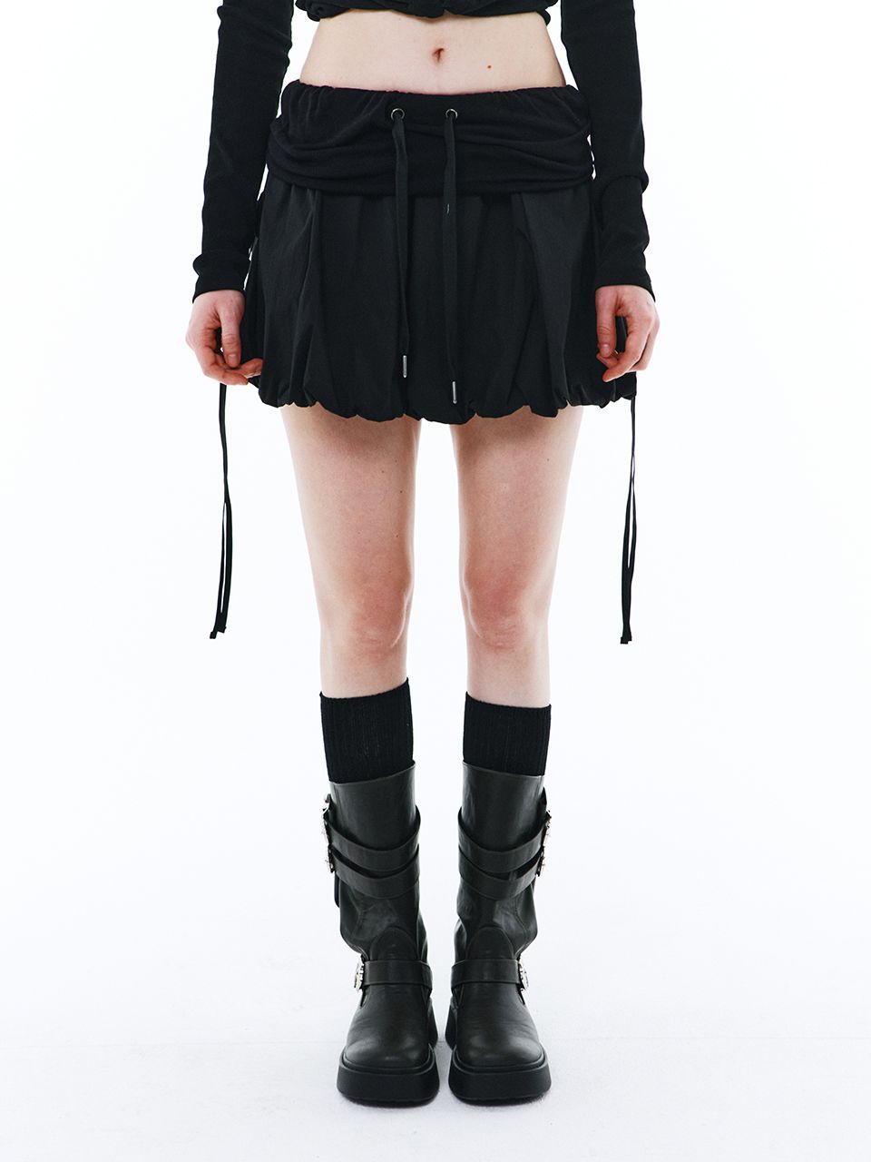 ★ Leey★ BALLOON RIBBON SHORT SKIRT BLACK P0000EMJ MUSINSA | L.E.E.Y BALLOON RIBBON SHORT SKIRT BLACK