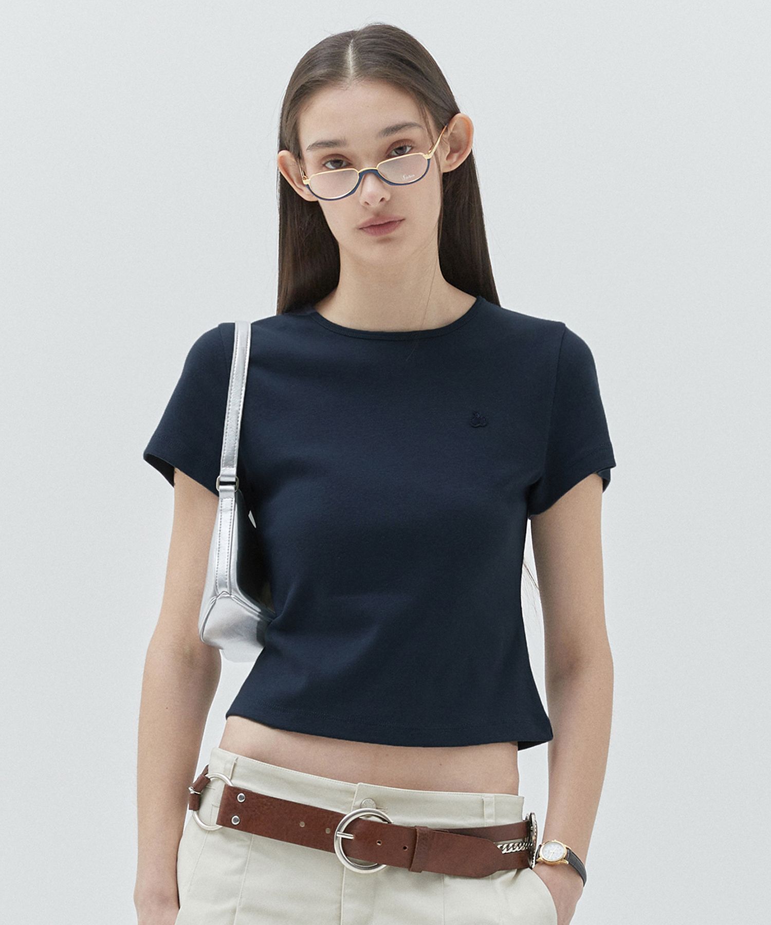 ◆KIRSH◆ Kirsch Plain Slim Fit Stripe T-Shirt Dark Blue MUSINSA | KIRSH Kirsch Plain Slim Fit T-Shirt [Dark Blue]