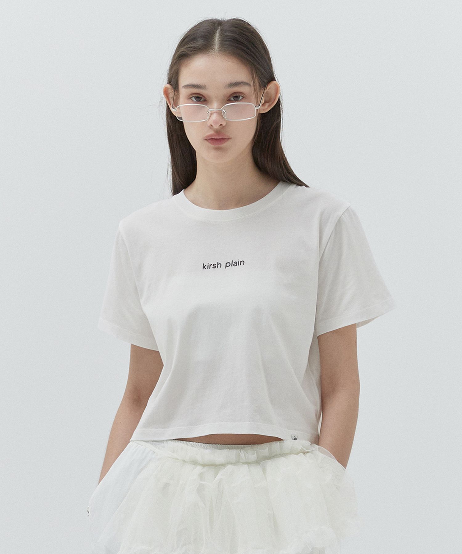 MUSINSA | KIRSH Kirsch Plain Wording Point T-Shirt [White]