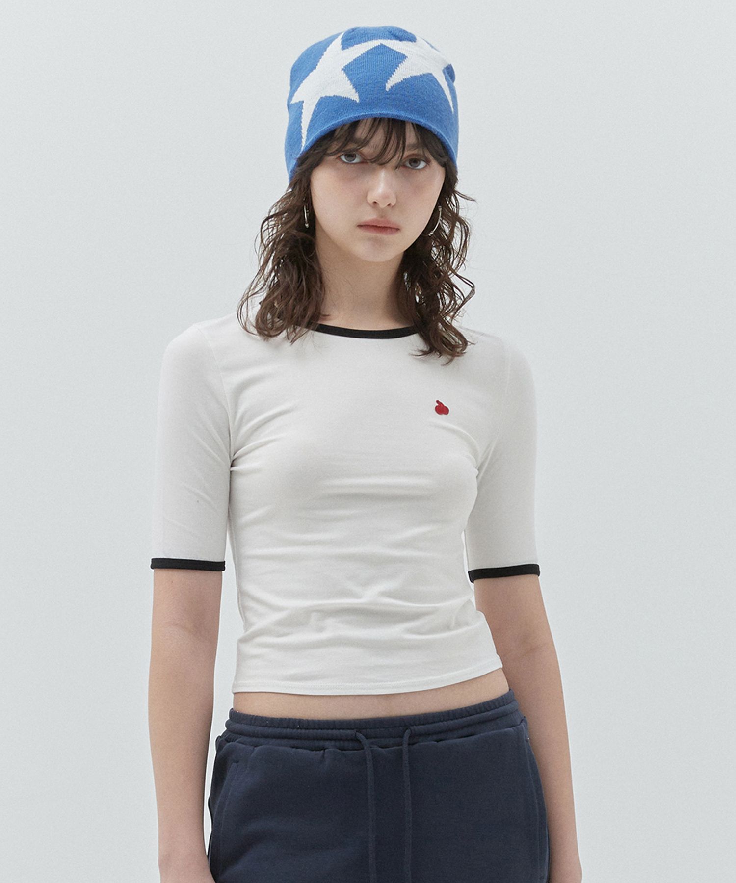 ★KIRSH★ Lettering Slim Fit T-Shirt White KIRSH Kirsh Logo Wording Tee Shirt White | Basic Tees for