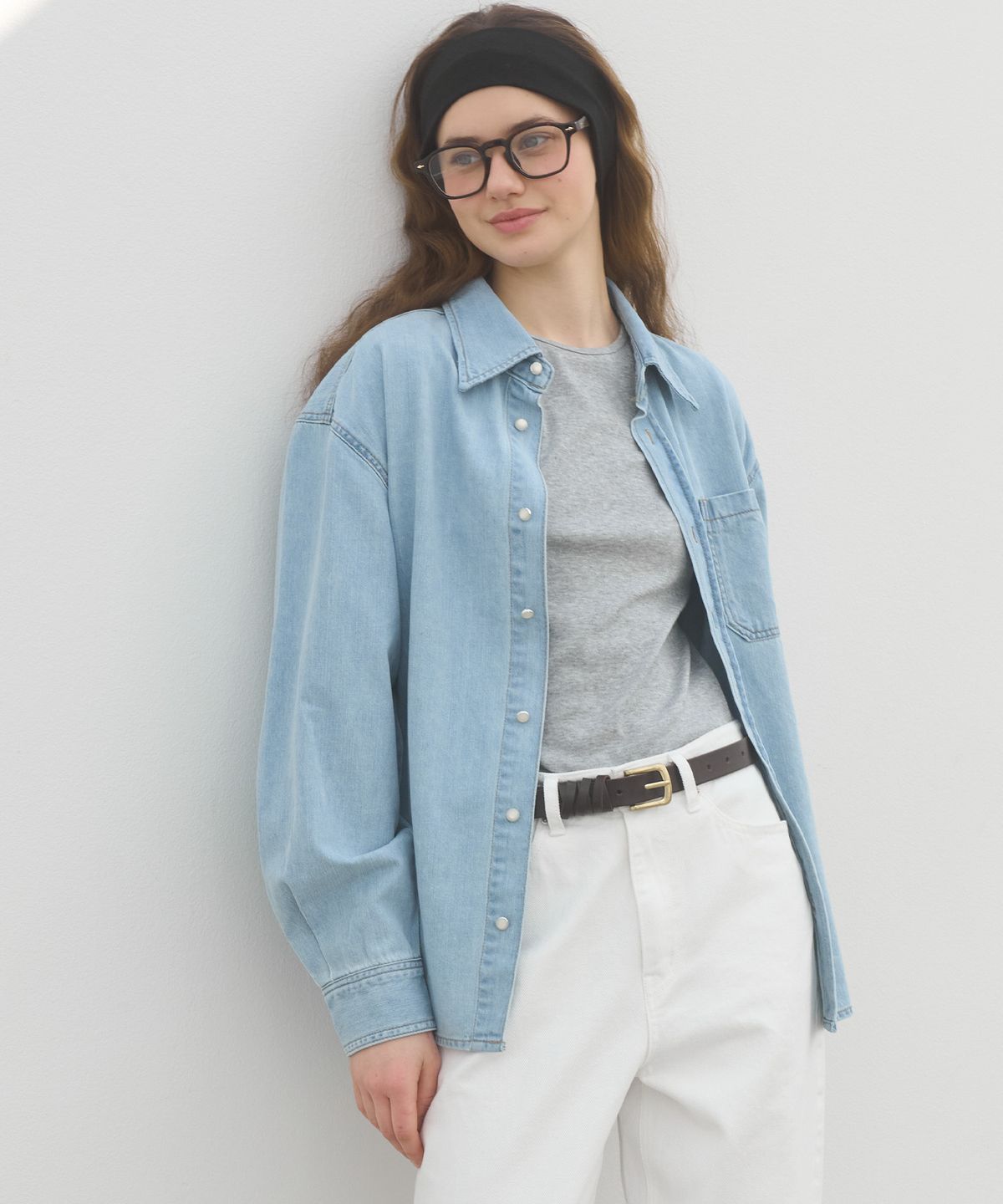 쏘이르(SO IR) OVERFIT DENIM SHIRT - LIGHT BLUE