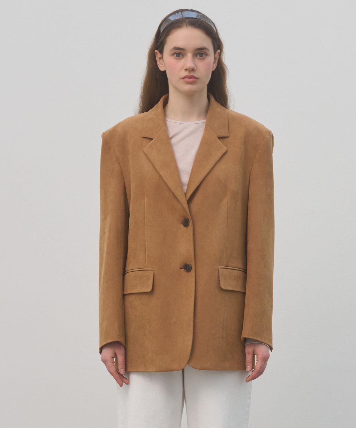 쏘이르(SO IR) CLASSIC SUEDE JACKET - CAMEL