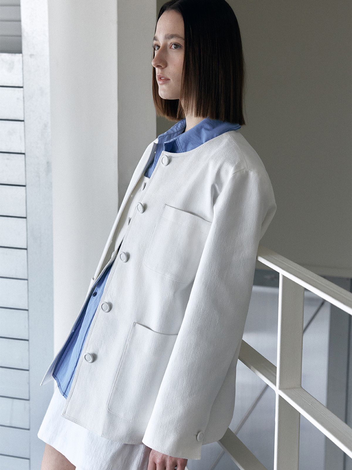 오더먼트 바이 보카바카(OTHEMENT BY VOCAVACA) [SET] OTHEMENT Single Round Neck Jacket & Three Button Vest