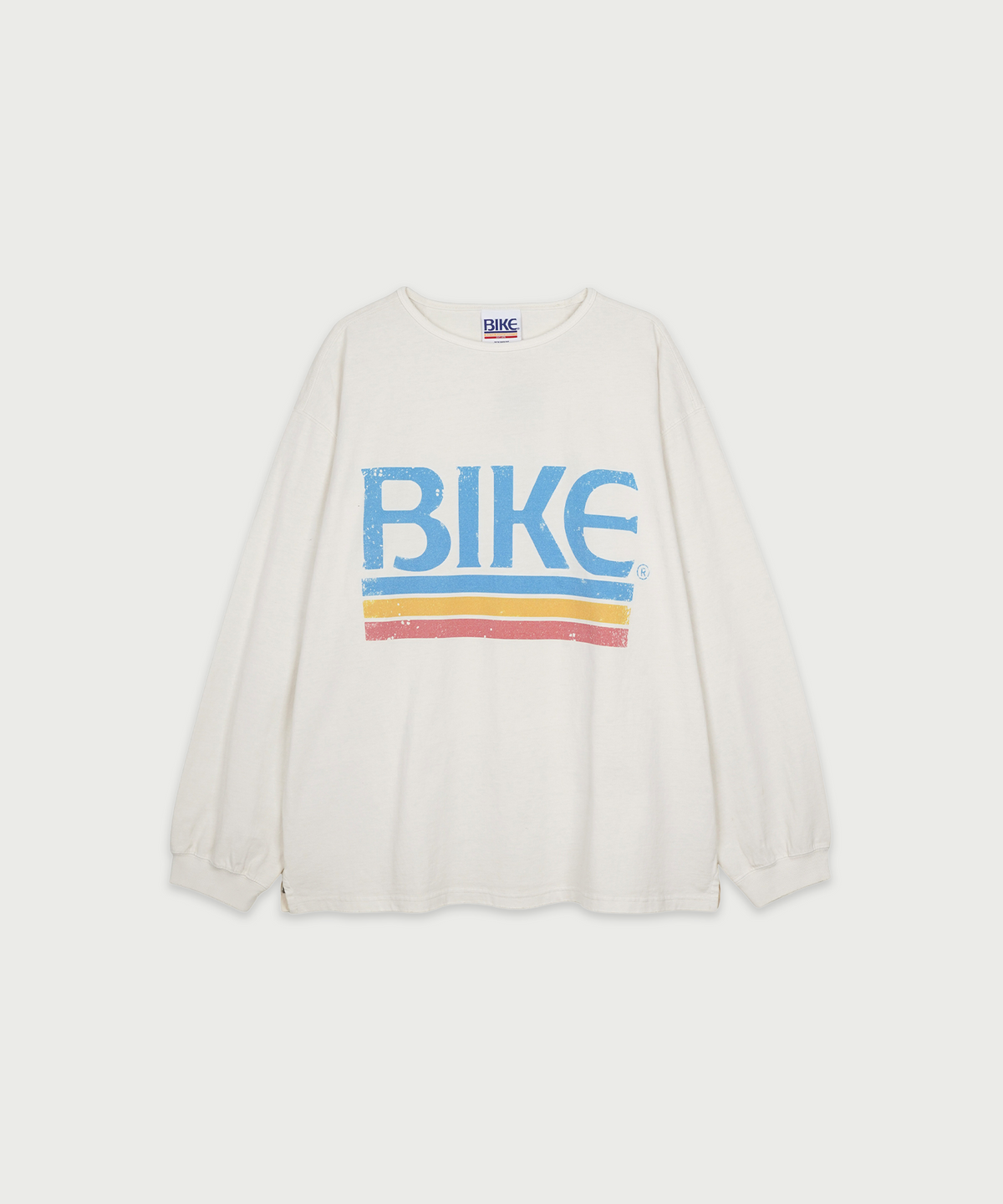 바이크(BIKE) 베이직 로고 피그먼트 롱슬리브 아이보리