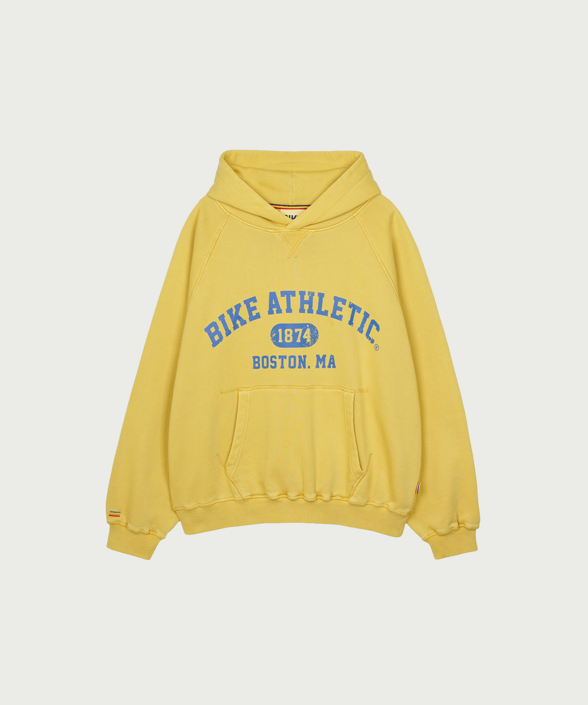 바이크(BIKE) 1874 아치 로고 후드 스웻셔츠 옐로우