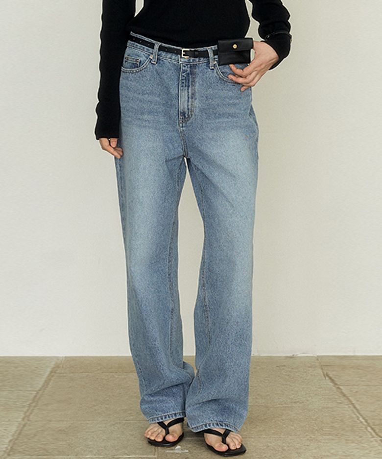 Veil loose fit denim_Medium blue