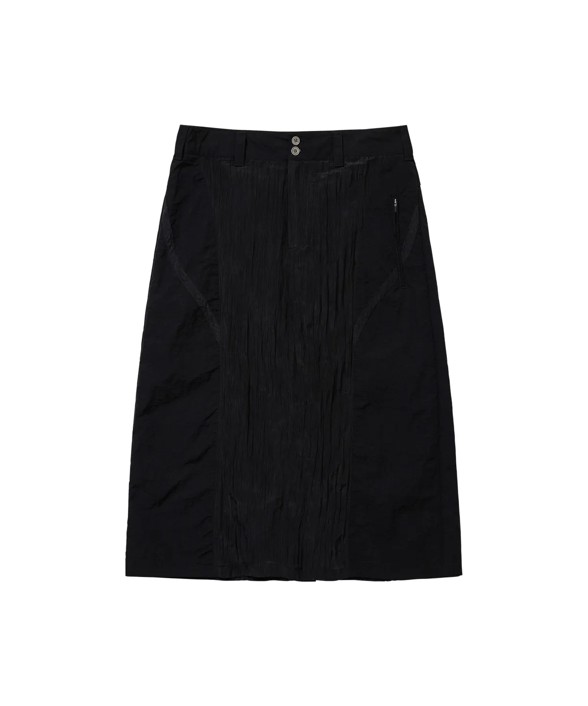 웰빙익스프레스(WELLBEING EXPRESS) Wrinkle Nylon Skirt Black