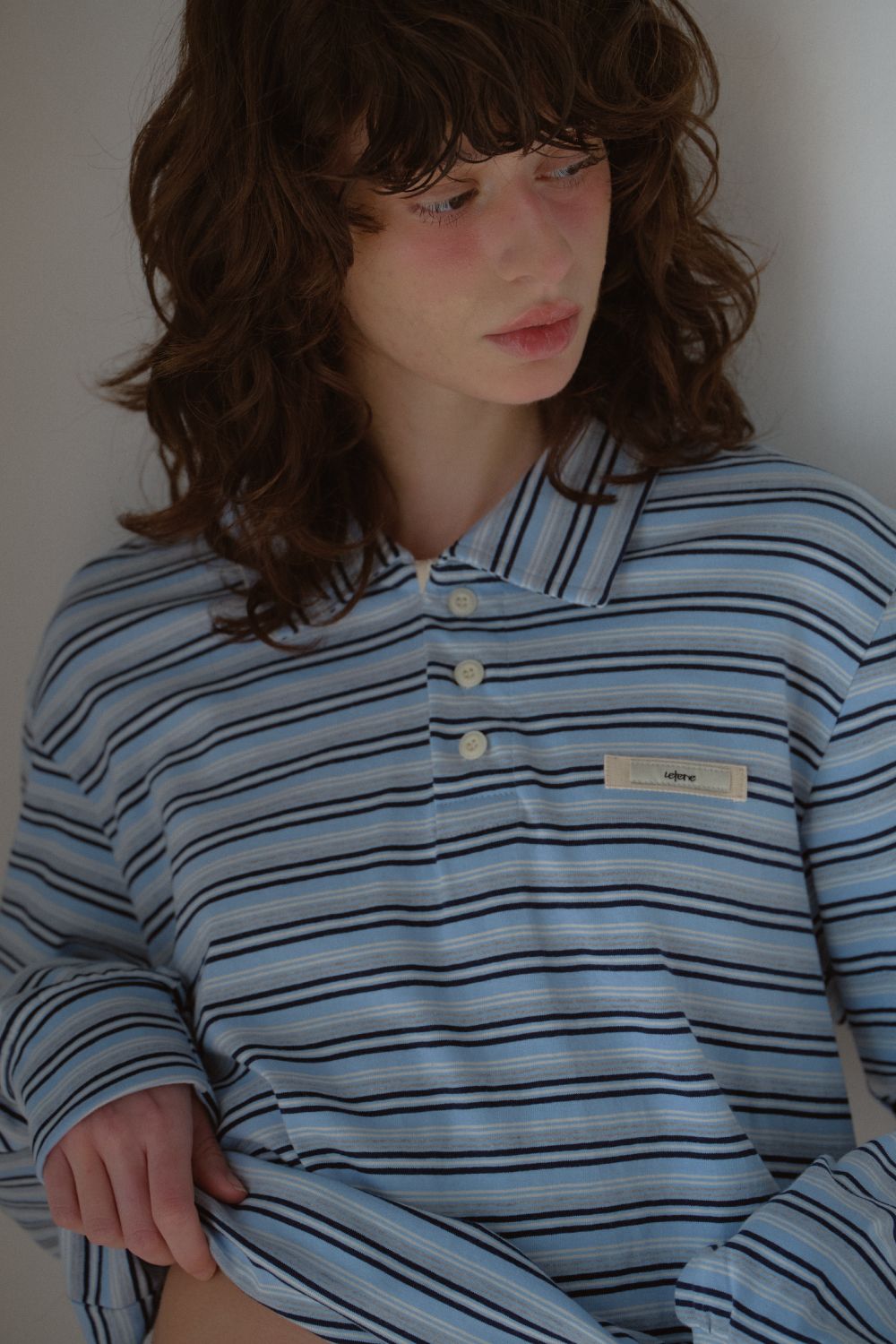 USG_BM_IEU様リクエスト商品 leterie STRIPE STRING COLLAR (3) MUSINSA公式 | LETERIE STRIPE STRING COLLAR T-SHIRT_BLUE
