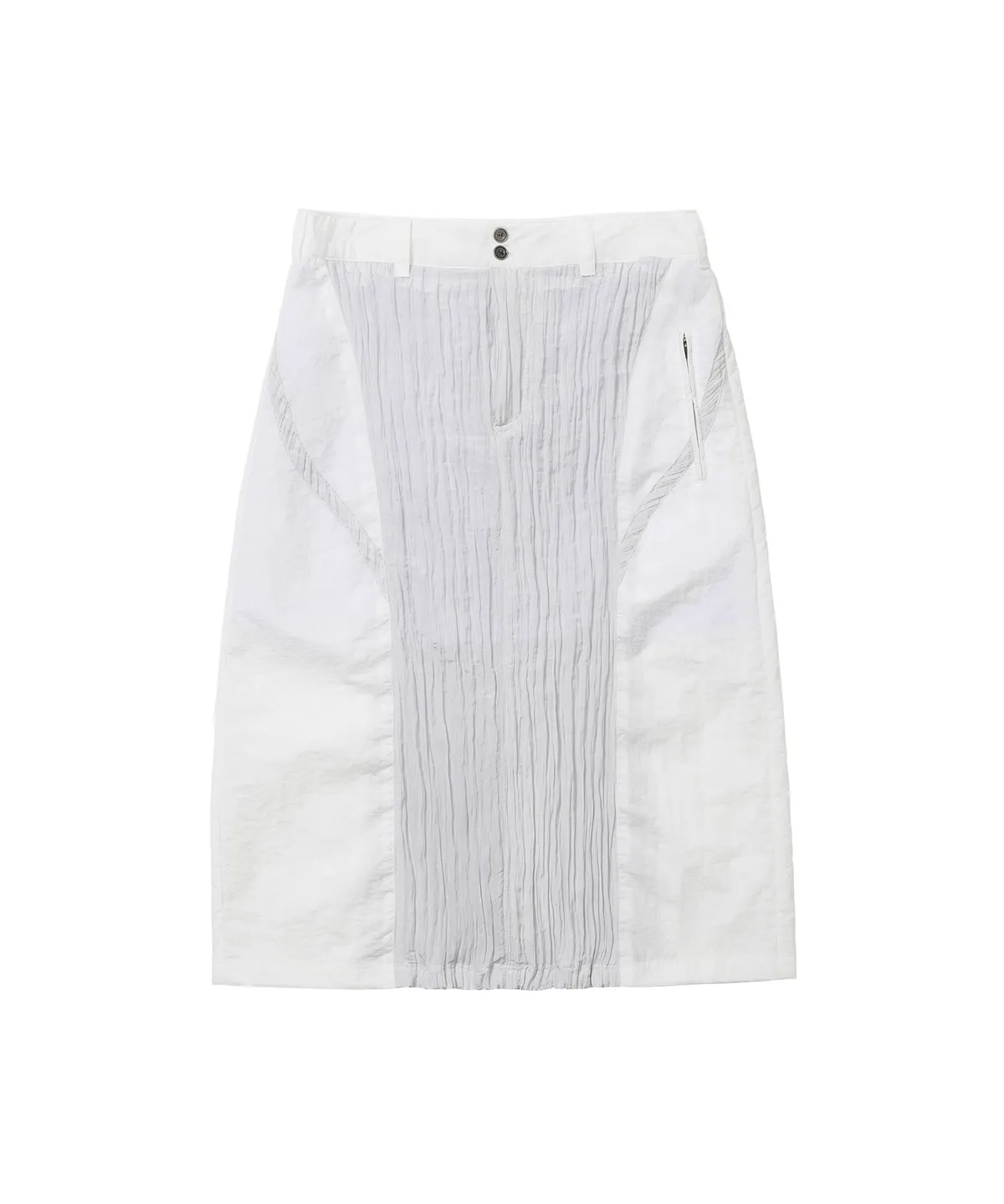 웰빙익스프레스(WELLBEING EXPRESS) Wrinkle Nylon Skirt White