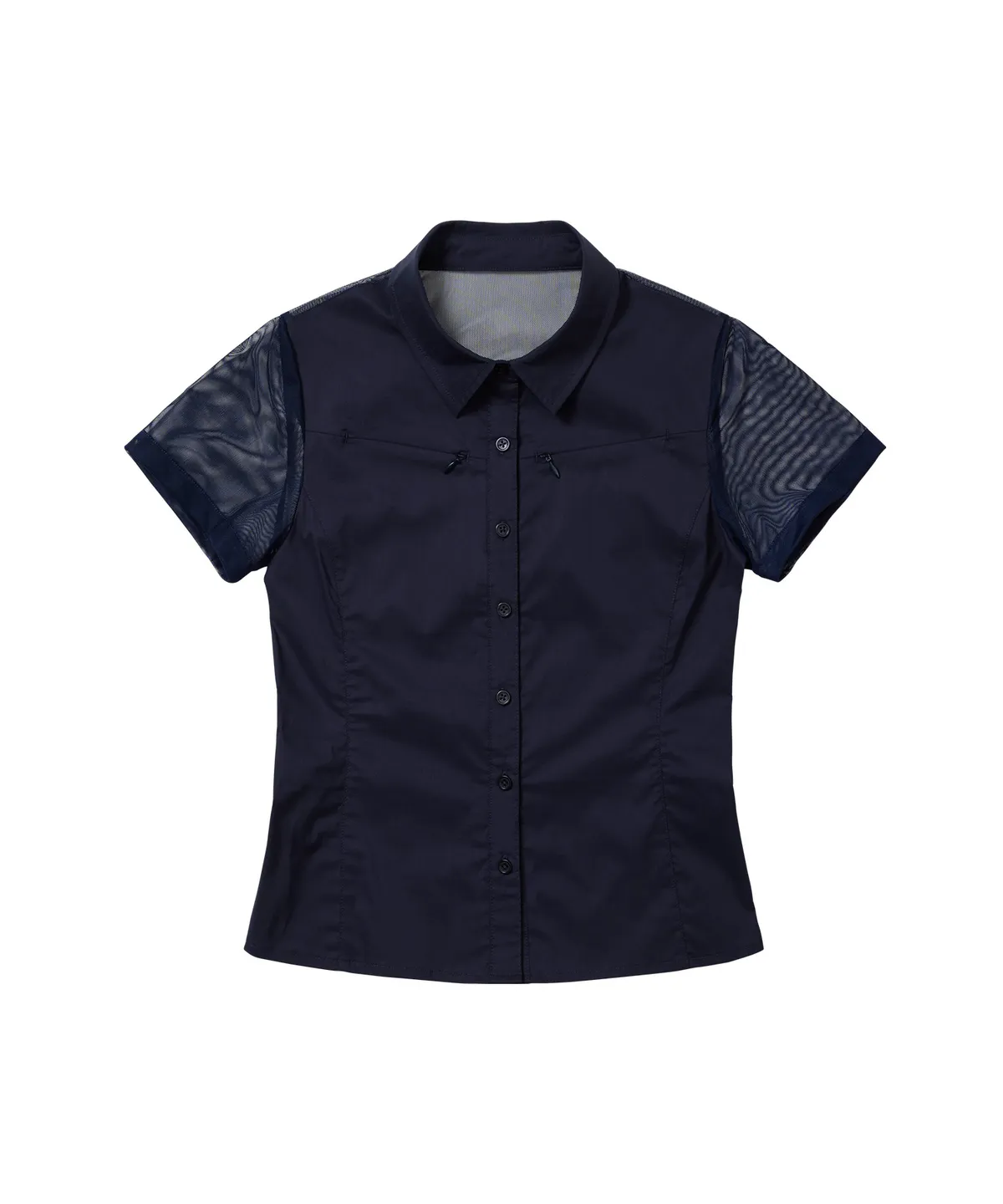 웰빙익스프레스(WELLBEING EXPRESS) Mesh Hiking Shirts Navy