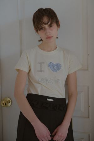 I LOVE LETERIE T-SHIRT_YELLOW