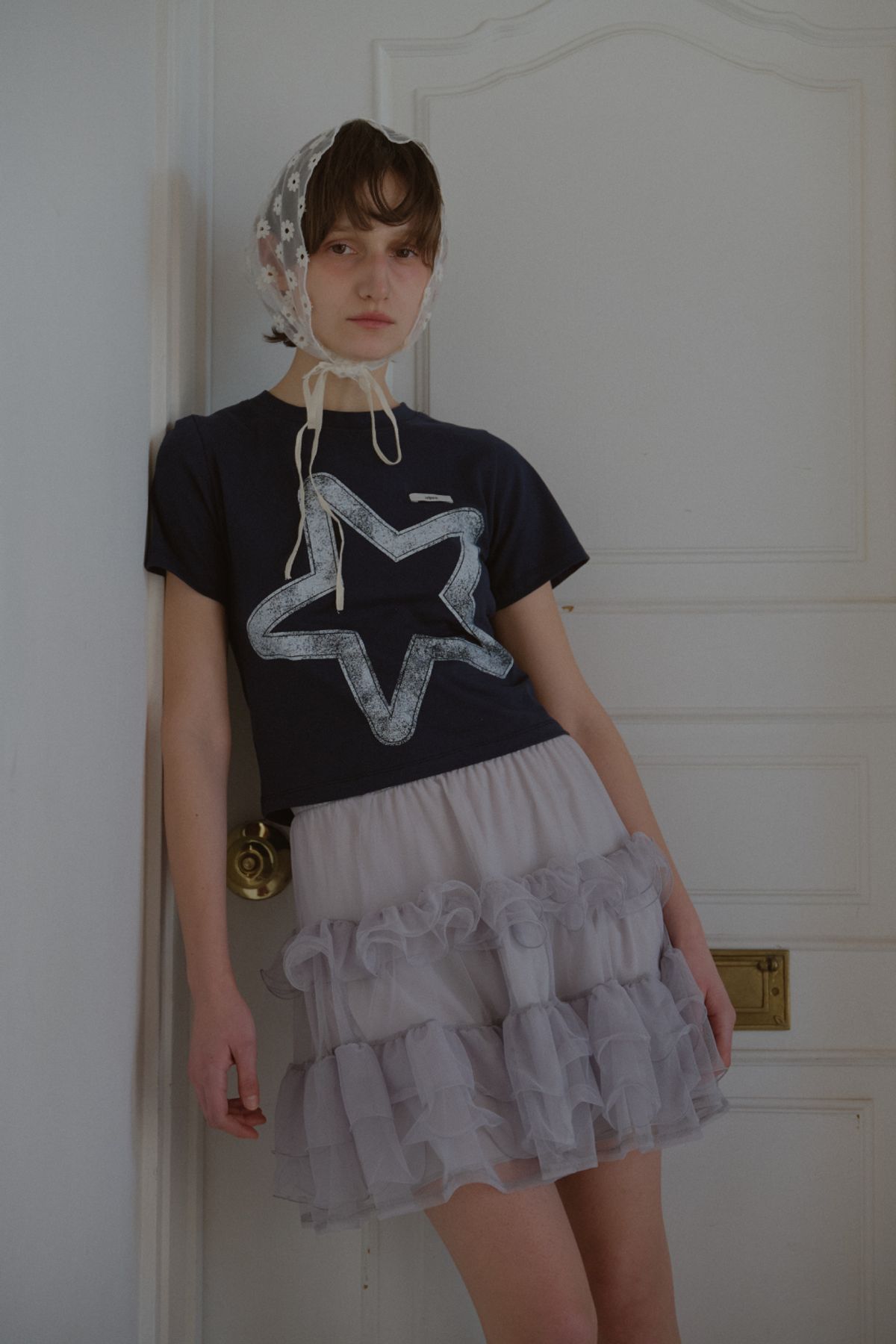 레터리(LETERIE) STAR PRINTIED T-SHIRT_NAVY