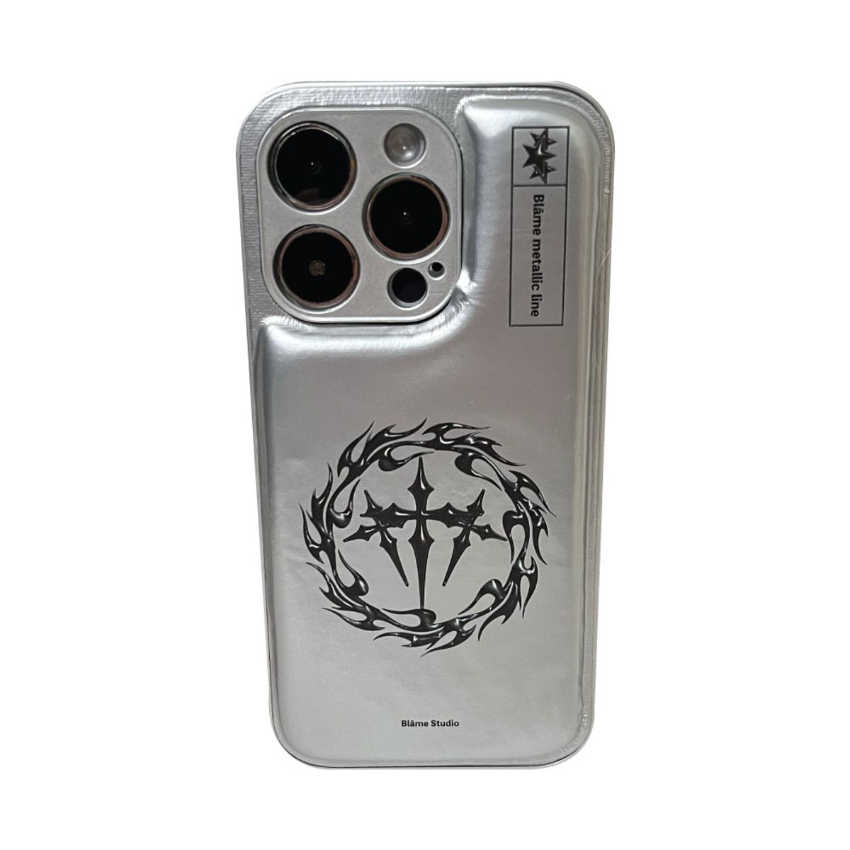 블레임 스튜디오(BLAMESTUDIO) metallic silver fluffy case
