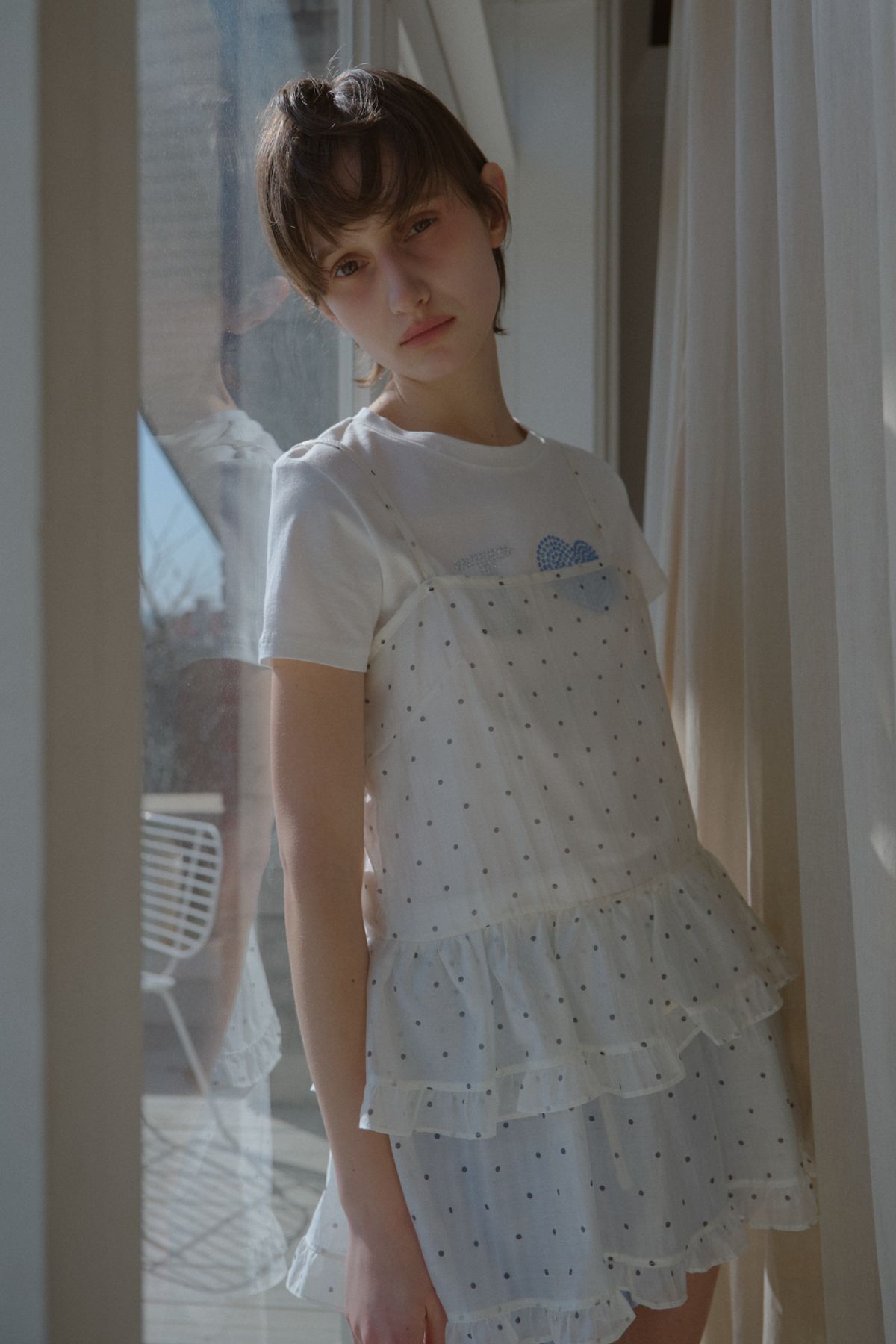 레터리(LETERIE) CANCAN LAYERED ONEPIECE_DOT IVORY