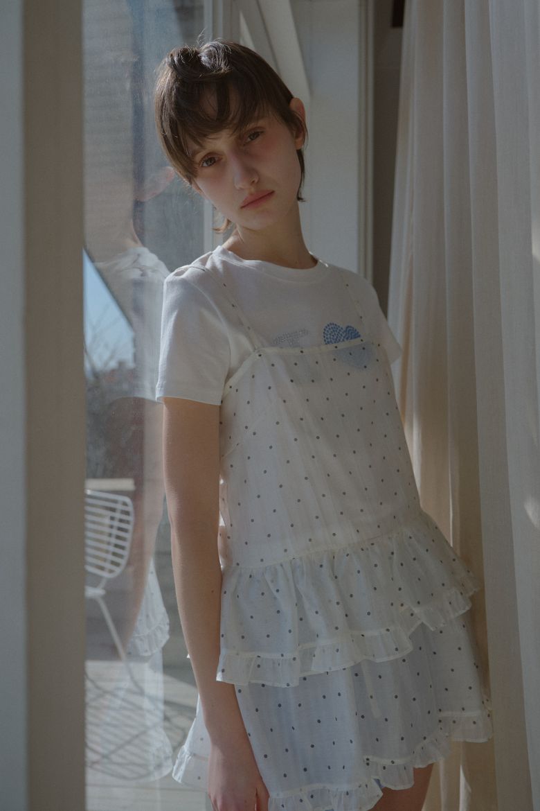 CANCAN LAYERED ONEPIECE_DOT IVORY