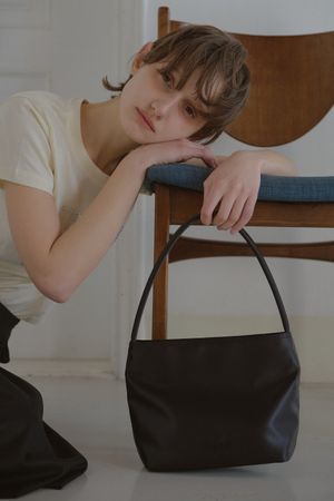 LETERIE LOGO EMBROIDERY TOTE BAG_BLACK