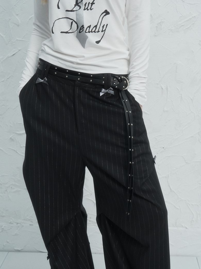 O-RING DOUBLE STRAP BELT BLACK