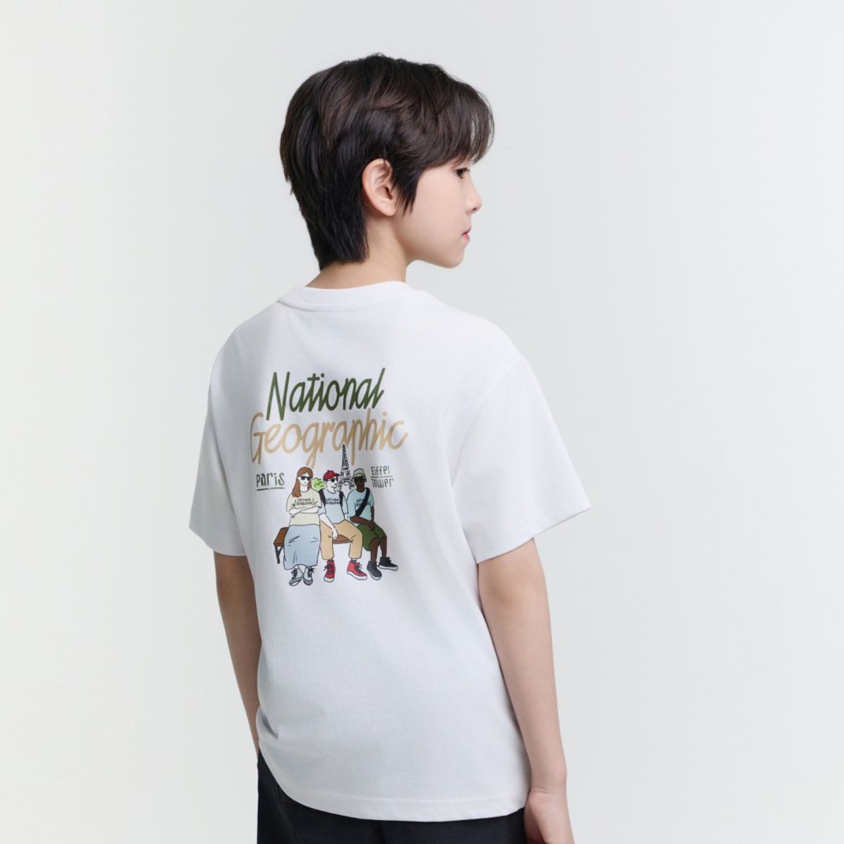 내셔널지오그래픽 키즈(NATIONAL GEOGRAPHIC KIDS) K252UTS931 미니미 트래블 반팔 WHITE