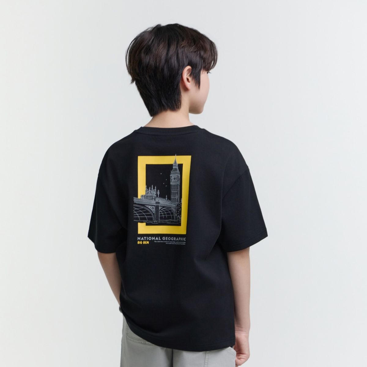 내셔널지오그래픽 키즈(NATIONAL GEOGRAPHIC KIDS) K252UTS960 여행 그래픽 반팔-3 CARBONBLACK