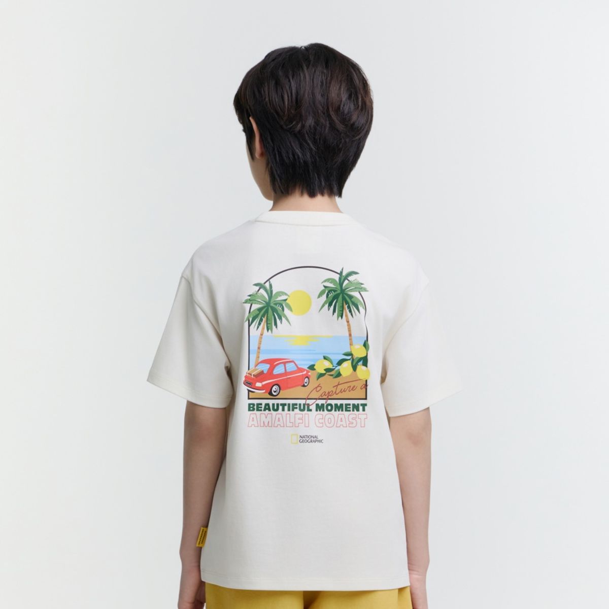 내셔널지오그래픽 키즈(NATIONAL GEOGRAPHIC KIDS) K252UTS910 캠핑 그래픽 반팔 CREAM