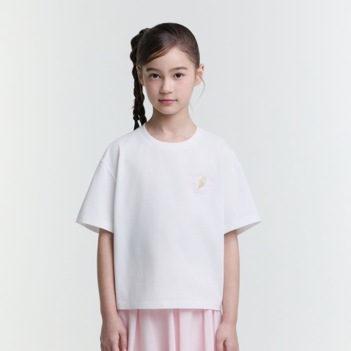 내셔널지오그래픽 키즈(NATIONAL GEOGRAPHIC KIDS) K252GTS920 여아 그래픽 반팔 WHITE