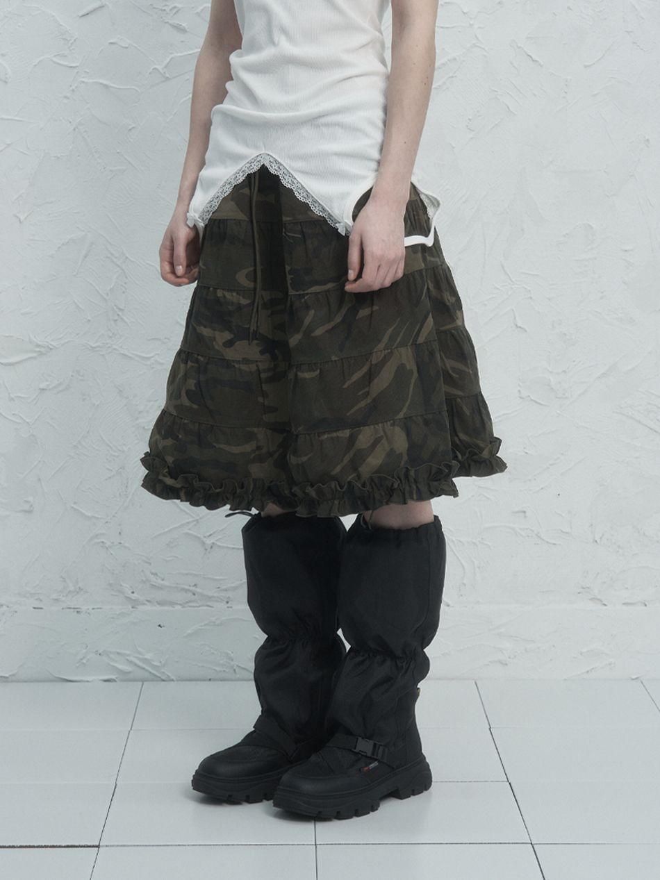 ★ SETUP-EXE★ FRILL CANCAN SKIRT CAMO 25SPRING030EXE setup.exe | FRILL CANCAN SKIRT / CAMO - 트렌디한 디자인