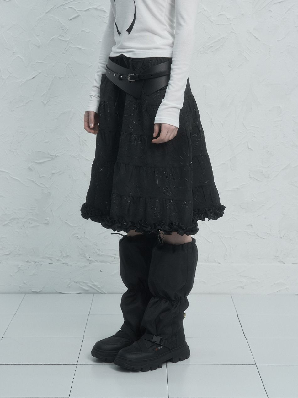 ★SETUP-EXE★FRILL CANCAN SKIRT / BLACK★正規品/韓国送料込 MUSINSA | SETUPEXE FRILL CANCAN SKIRT / BLACK