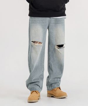 빈티지 벌룬 와이드 데님 팬츠 2 Color [ULZD_0008]