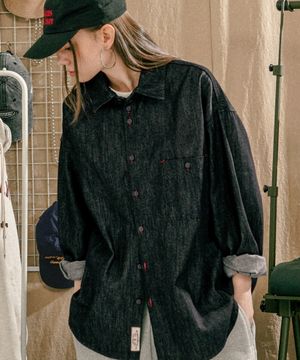 신시어 데님 셔츠 블랙 HHLS3604