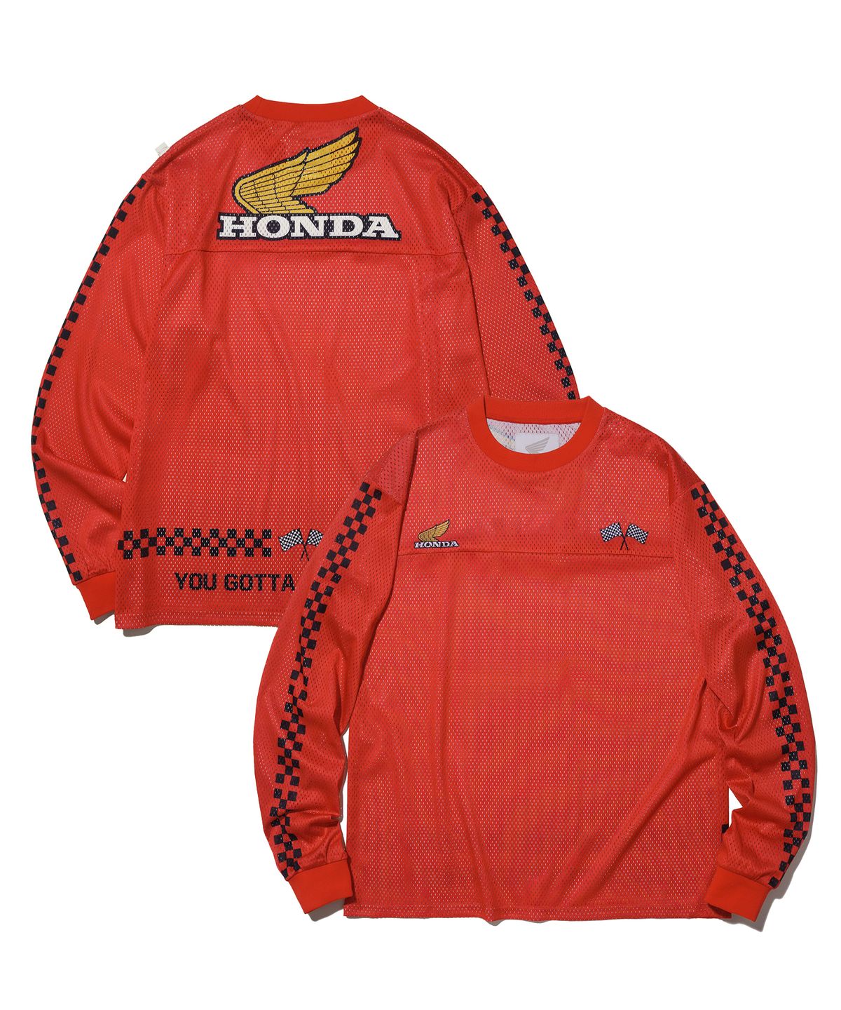 핍스 모터사이클(PHYPS MOTORCYCLE) [Archive line] Wing Logo Track Jersey Long Sleeve_Red