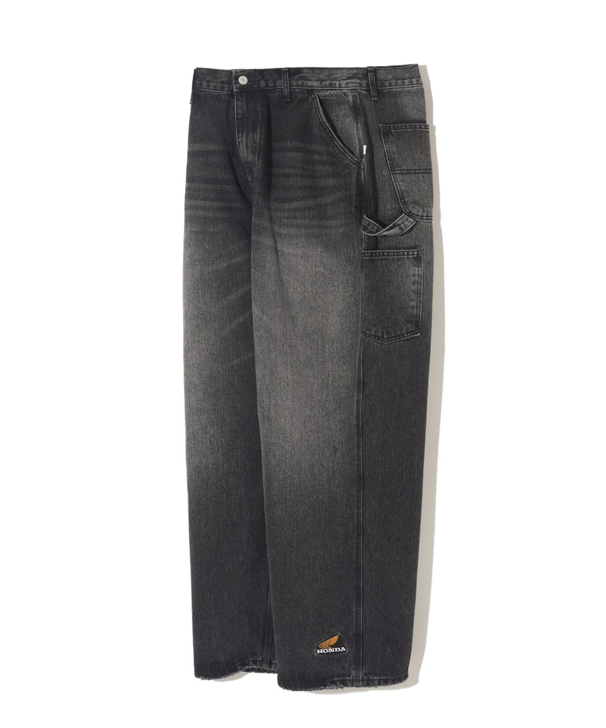 핍스 모터사이클(PHYPS MOTORCYCLE) [Archive line] Washed Denim Pants_Black
