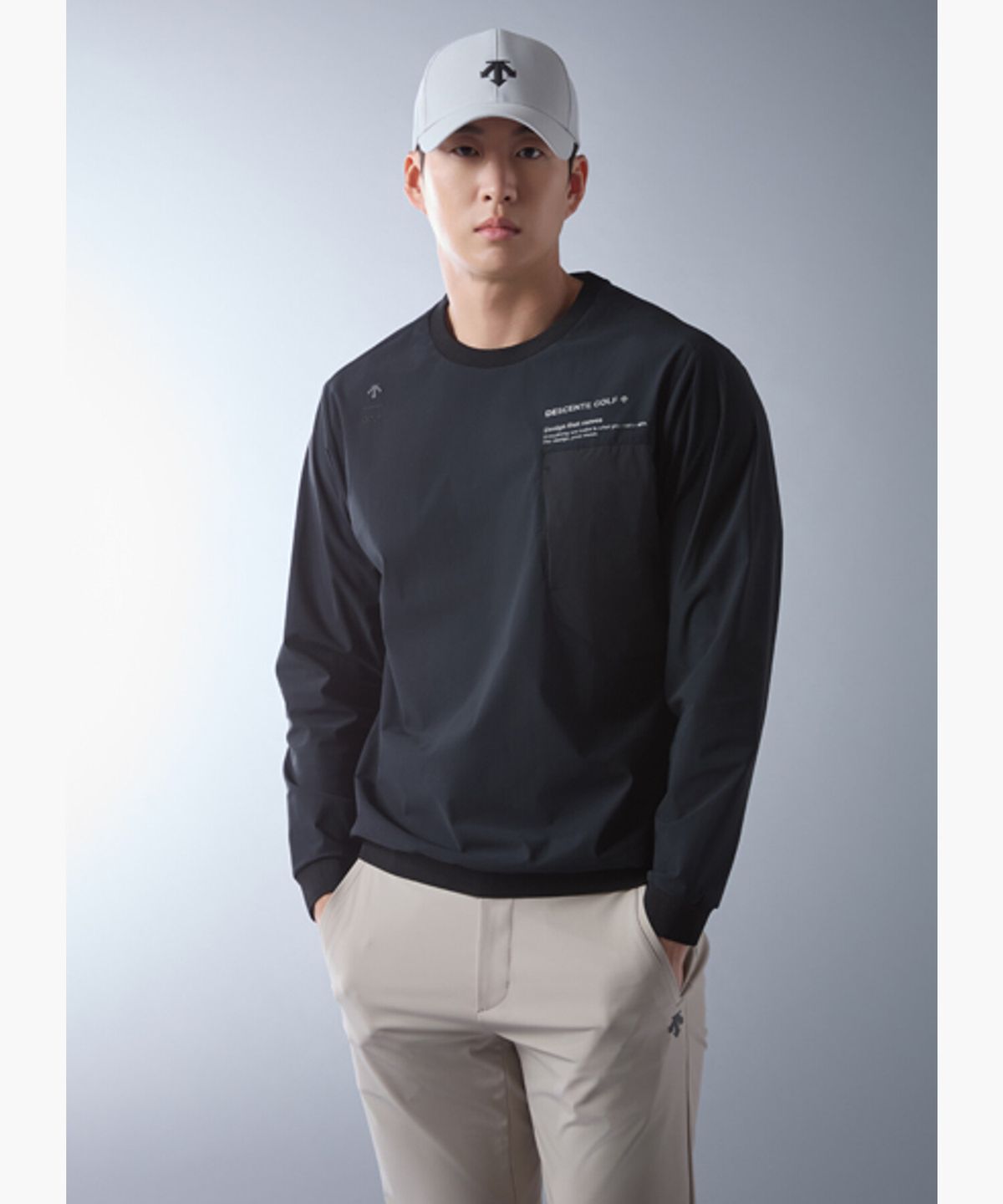 데상트 골프(DESCENTE GOLF) 남성 라운드 긴팔 티셔츠 (DQ12MFNL32)