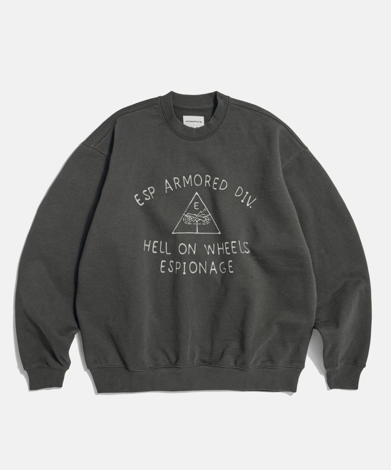 Doodle Armored Div Heavyweight Sweatshirt Vintage Black