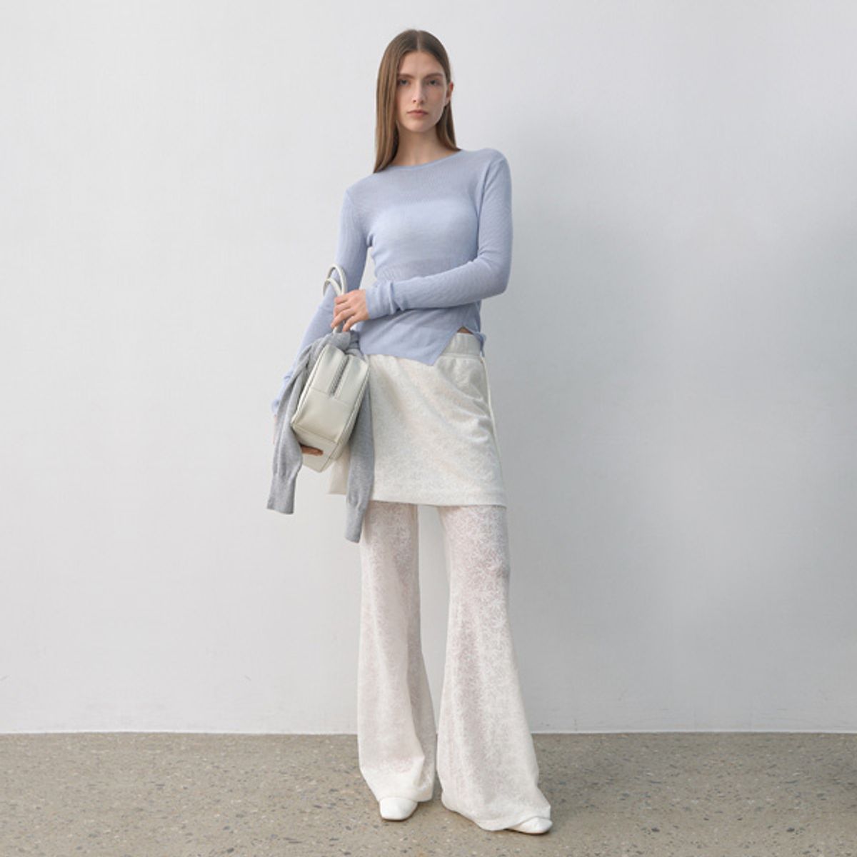 아틀리에 나인(ATELIER NAIN) SIDE STRING LACE SKIRT PANTS(PT-5625)