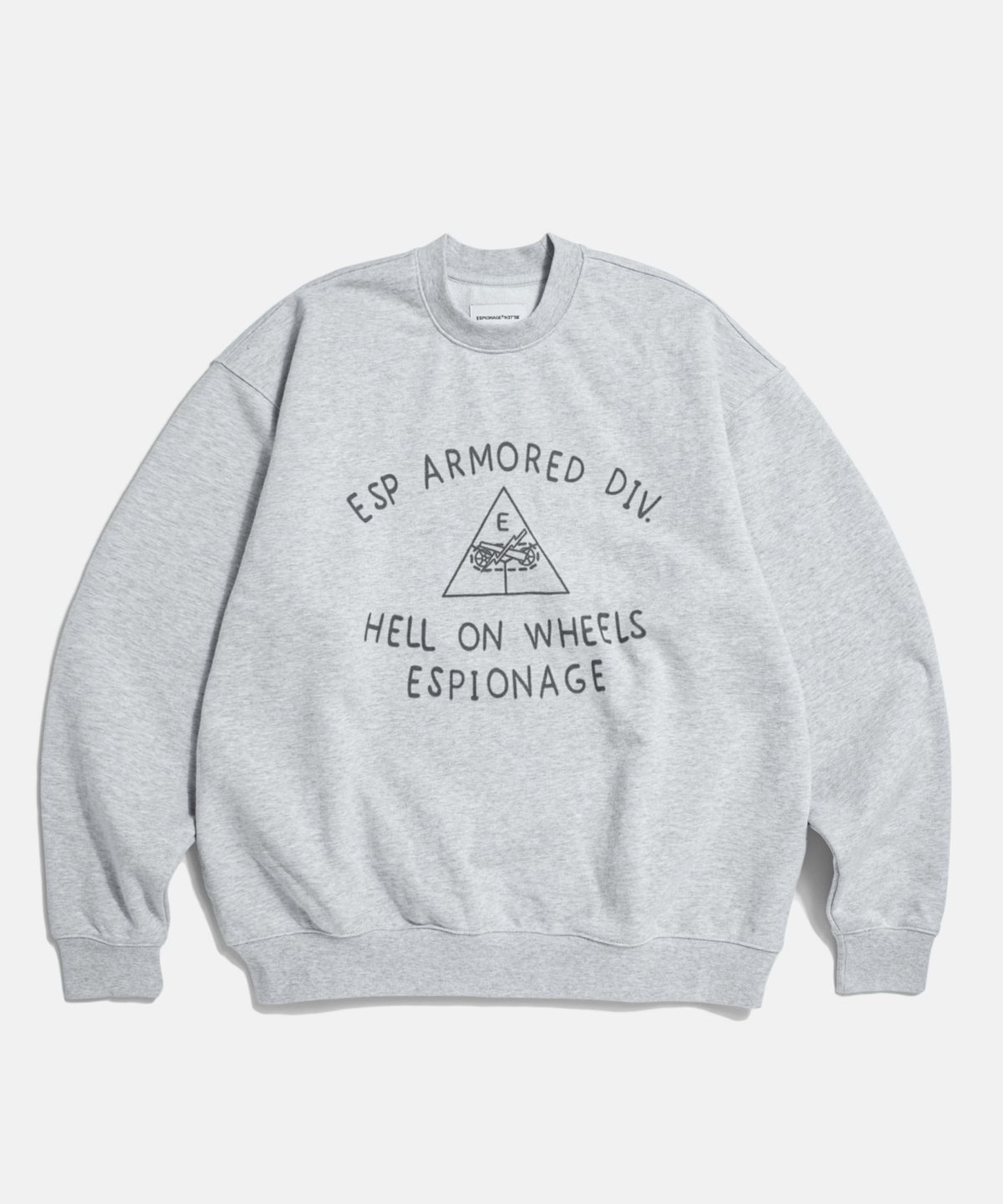 에스피오나지(ESPIONAGE) Doodle Armored Div Heavyweight Sweatshirt Grey