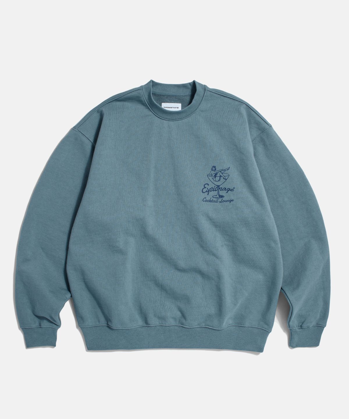 에스피오나지(ESPIONAGE) Cocktail Lounge Heavyweight Sweatshirt Vintage Blue