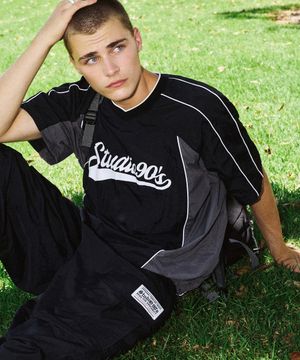 어센틱 나일론 반팔 피스테_블랙