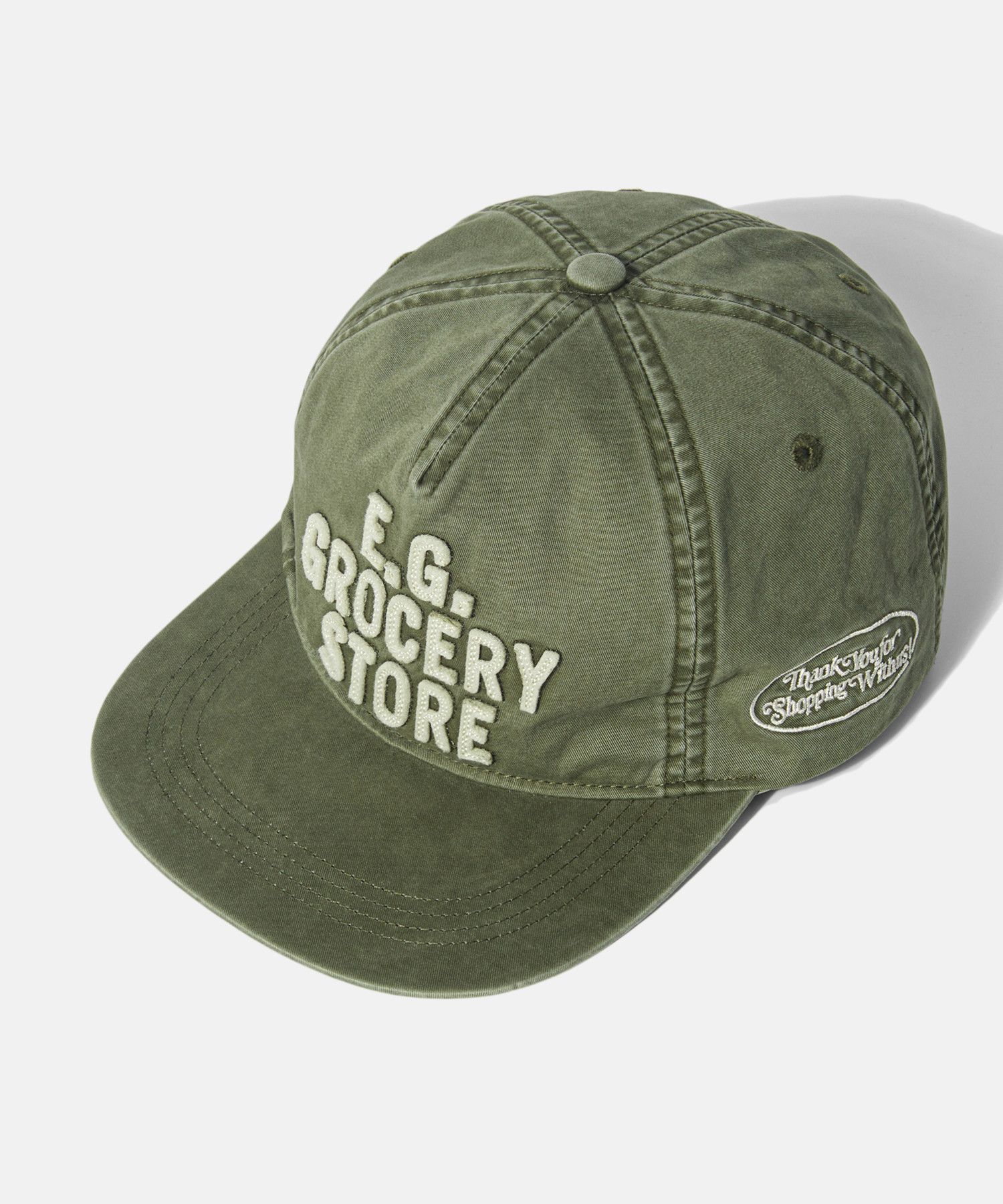キャップ ESPIONAGE Grocery 5Panel Vintage Cap Olive 20250310-12 MUSINSA | ESPIONAGE Grocery 5Panel Vintage Cap Olive