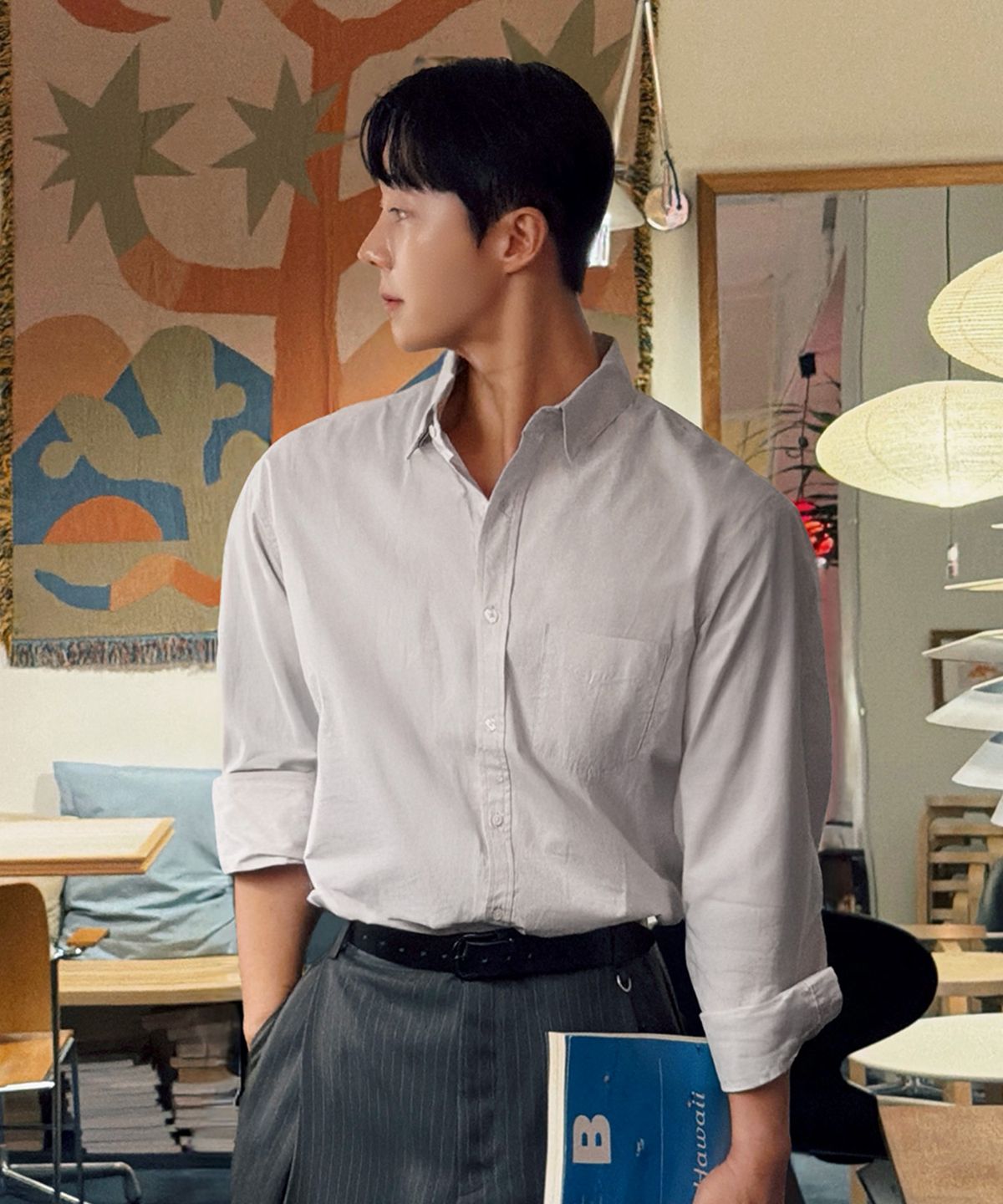 엑스오엑스(XOX) 데일리 코튼 셔츠 [L/GREY]
