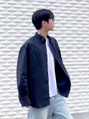 데일리 코튼 셔츠 [NAVY]