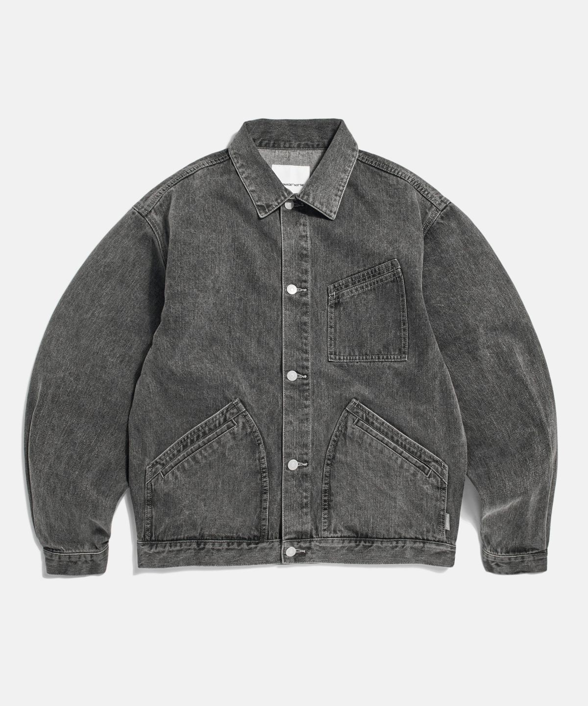 에스피오나지(ESPIONAGE) 91 Denim Trucker Jacket Light Black